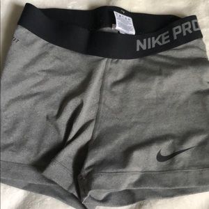 Dark Grey and Black Nike Pros